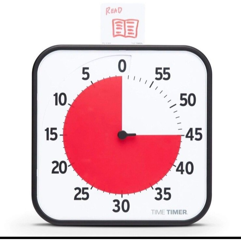 TIME TIMER 12 Inch Visual Timer 60 Minute Kids Desk Countdown Clock with Dry